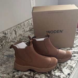 Woden Women's Tan Ankle Booties
